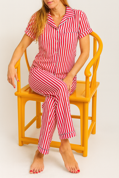 PINK STRIPES Pantalon Manga Corta